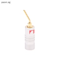 pazvisg 2mm Banana Plug Nakamichi Gold Plated Speaker Cable Pin Angel Wire Screws Lock Connector For Musical HiFi Audio SG