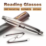 Reading Glasses Men's Foldable Presbyopic Glasses with 360 Degree Rotation