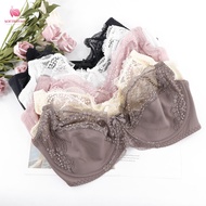 Softrhyme Full Cup Bra Plus size Women Lace Bra Underwire Sexy Lingerie 38D 40D 42D 44D 46D 48D