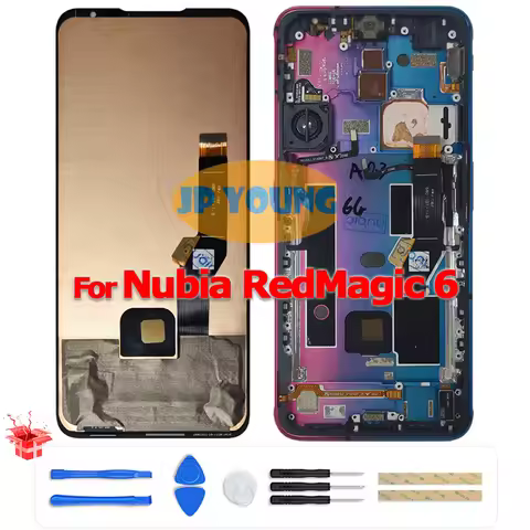 Original 6.8" AMOLED Touch Screen Digitizer Assembly with Frame for ZTE nubia Red Magic 6 NX669J - R