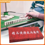 【Ready stock】 Mini Mahjong for Family Gatherings Durable Mini Mahjong Portable Mini Mahjong Game Set Classic Chinese Mahjong for Travel Parties Lightweight Compact Mahjong Set