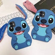 Stitch 3D Plush Handheld Case For iPhone 16 15 14 Pro 13 12 11 Pro Max 16 15 7 8 6 6s Plus 16E 13 12