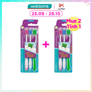 [MUA 2 TÍNH 1] Bàn Chải Đánh Răng Watsons Triple Action Toothbrush (Medium) 3s
