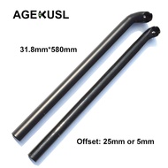 AGEKUSL Seat Post Bike Offset Seatpost For Brompton 3 Sixty Pike Folding Bicycle 31.8mm Carbon Fiber
