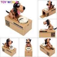 Cartoon Robotic Dog Steal Coins Storage Box Plastic Automatic Stealing Coin Money Saving Box Piggy B