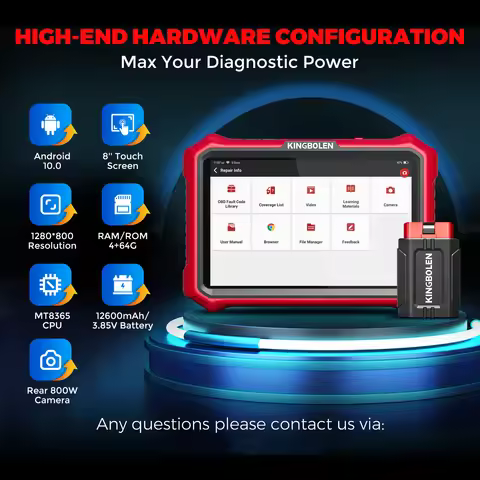 [Lifetime Free Update] KINGBOLEN K8 PRO ELITE Auto Diagnostic Tool Full System ECU Coding 40 Service