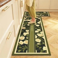 2Pcs Kitchen Mat 40x60+40x120cm Waterproof Non-Slip Oil Proof Water Absorbent Floor Rug