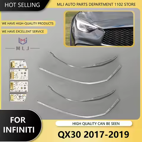 For Infiniti QX30 Q30 2017-2019 LED Headlight DRL Light Source Chip DRL Light Guide Strip Tube Bar A
