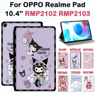 For Realme Pad 10.4'' 2021 High Quality Leather PU Cute cartoon Pattern Cover RMP2102 RMP2103 Stand 