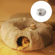 Top Pet Cave Hideaway Portable Bed with Tunnel Washable Dog Bed for Indoor Hiking Camping Play Bed