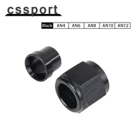 AN4 1/4 AN6 3/8 AN8 1/2 AN10 5/8 AN12 3/4 Straight Hose Fittings 0 Degree Aluminum Adapter Black Ano