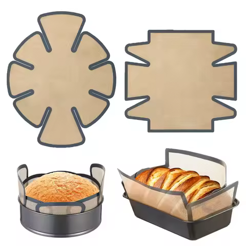 1PC Silicone Bread Loaf Pan Liners, Extra Thick Silicone Baking Mat for Dutch Oven, Non-Slip Reusabl