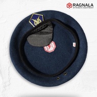 Baret Camel TNI AU dengan Emblem Satu Set