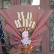 Buket Kosongan Isi 5 Stik DobleTape Tinggal Tempel Snack Rokok Kosmetik Coklat Boneka Pulpen Foto dl