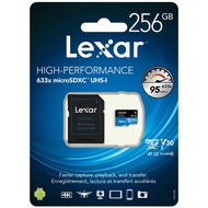 Lexar 633X microSDXC 256GB High-Performance A1 U3 UHS-I Memory Cards with SD Adapter (up to 95MB/s R