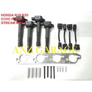 HONDA R18 R20 CIVIC FC FD FB STREAM 1.8CC COP COIL K20 PLUG COVER AND HARNESS SOCKET PLUG AND PLAY