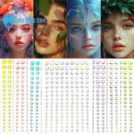 Colorful Kpop Girl Group Makeup Stickers Sparkling Facial Makeup Makeup Outfit Transparent W6t0