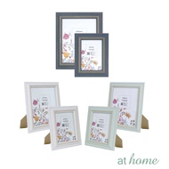 At Home Zell Nordic Picture Frame – Bordered Design Photo Display – – 5x7, 8x10