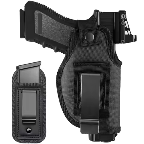 IWB Pistol Holster 9mm Magazine Pouch Tactical Hidden Carry Gun Holster Universal Handgun Holder for