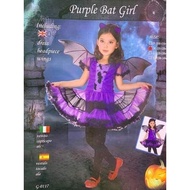 Purple bat girl holloween coatume. Fit 3yrs to 7yrs old