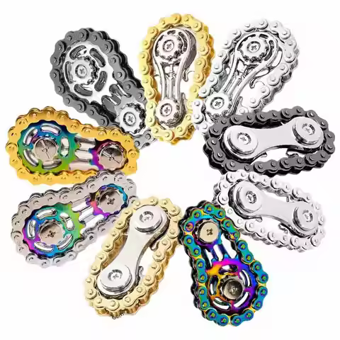 Metal Fidget Spinner Fingertip Gyro Fidget Spinner Antistress Anxiety Metal Bike Chains Spinner Fidg