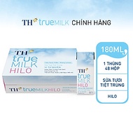 Thùng 48 hộp sữa tươi tiệt trùng TH true MILK HILO vị tự nhiên 180 ml (180 ml x 48)