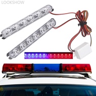 LOOKSHOW 2Pcs Strobe Light 6 LED Truck Motorcycle Flashing Emergency Warning Rear Tail Brake Stop Le