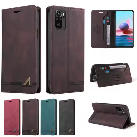 Magnetic Flip Leather case For Redmi Note 10 10s 9 pro max 9T 9A 9C 8A K40 pro Wallet Cover For xiao