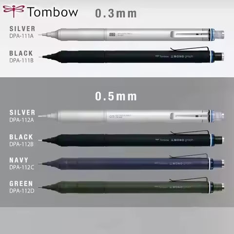 Tombow MONO Graph Fine Automatic Pencil 0.3/0.5 High Rigidity Low CG Metal Soft Leather Feel Mechani
