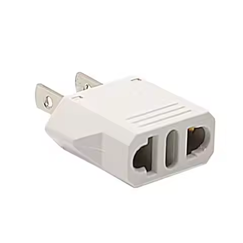 F62C US to EU Plug Adapter Standard US to EU Euro 2pin Round Male to Female Converter