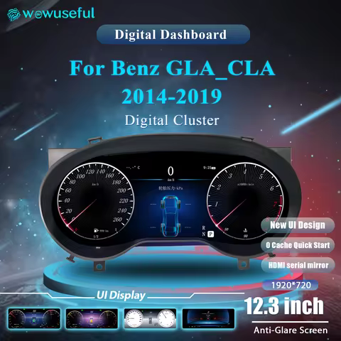 12.3'' Digital Dashboard Cluster For Mercedes Benz C GLA CLA W176 117 C177 X156 2014 6 Ntg4.5 5.0 Au