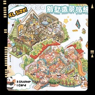 Whitespace XL Extra Large Miniature Scene Sticker 3D Landscape Sticker Game Cute Simulation Shop
