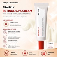 Frankly Retinol 0.1% Cream 30ml Anti-Aging Wrinkle Face Cream Korean Skincare Moisturizing 100% Auth