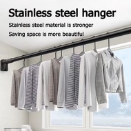 【SG STOCK】Adjustable Clothes Rack Shower Curtain Rod Extendable Rod Clothes Rail Punch-free Telescopic Rod