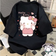 KATUN T-SHIRT Hllo Kitty Touch Face Cotton Women's Oversized T-SHIRT Comfortable Korean Style |