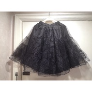Skirt​Random Puffy Lining Beautiful Black Color​Cute​Very Waist 22"-38" Length 23" ​Light​​99​Baht C