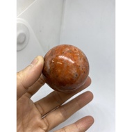 D2273 Natural Crystal Raw Ore/Sunstone Ball Rich Orange Color Diameter Approximately: 48.7mm Weight 