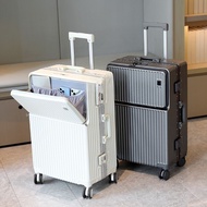 TIYFIY Luggage 20/24 INCH Front Opening Boarding Case Travel Luggage USB Charging Suitcase Multifunc