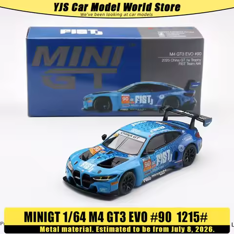 Pre-sale： MINIGT diecast model 1:64 M4 GT3 EVO #90 GT 1215# sports car metal material car model stat
