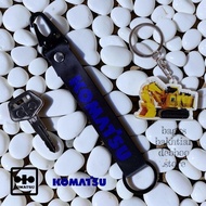 GANTUNGAN Master Key Komatsu - Key Komatsu + Snaphook Metal Black Coated + Acrylic Shovel Komatsu