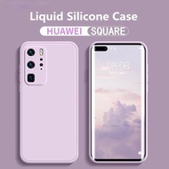 【Worth-Buy】 Candy Color Liquid Thin Silicone Case For P10 P20 P30 P40 Pro Plus Lite 4g 5g P40pro Luxury Camera Protective Soft