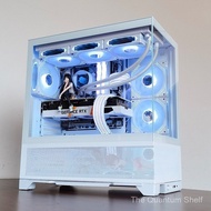 Wanjia Ming Pro Desktop Computer Case ATX Side Penetration360Water-cooled sea view room white4090Gra