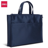 Deli 63762 Portable Business Large-Capacity Zipper Storage Bag File Bag File Bag Portable 4F7Z