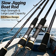 Slow Jigging Boat Rod 1.5 Piece Carbon Fiber Sea Fishing Rod M/ML Power Lure Rod
