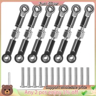 6Pcs Adjustable Metal Linkage Pull Rod Front /Rear Servo Link for  A949 A959 A969 A979 K929 RC Car U