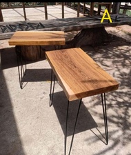 ส่งฟรี โต๊ะข้างไม้แผ่นเดียว โต๊ะหัวเตียง โต๊ะข้างโซฟา เฟอร์นิเจอร์ตกแต่งบ้าน โตีะข้างทำจากไม้แท้ สีและลายจากธรรมชาติ โต๊ะวางแจกัน