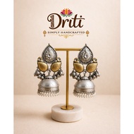 Handmade Oxidised Jhumka Earrings – Ethnic Statement Jewellery