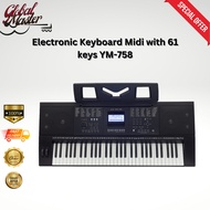 KEYBOARD ELEKTRONIK MIDI 61 BUTANG – MODEL YM-758