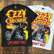 Ozzy Osbourne (Ozzy Osbourne) Chopper Giant Sign Stamped In 1984 Black-White Faded Fabric