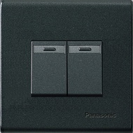 สวิตช์ไฟเปิดปิด 3x3 Panasonic แท้ type 86 สีเทาดำ พานาโซนิค หรือ เต้ารับปลั๊ก เต้ารับคอม LAN CAT6 สวิตช์หรี่ไฟ เต้ารับทีวี สวิตช์ 2 ทาง รับประกัน 1 ปี